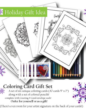 Coloring card gift set