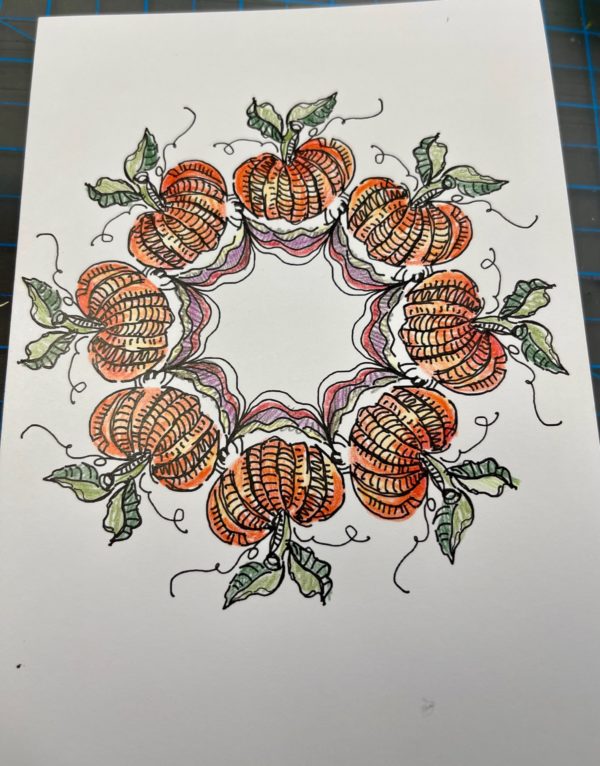 a colored coloring card~