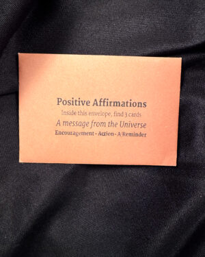 a single envelope with the Affirmation Envelope - it is orange with black printing